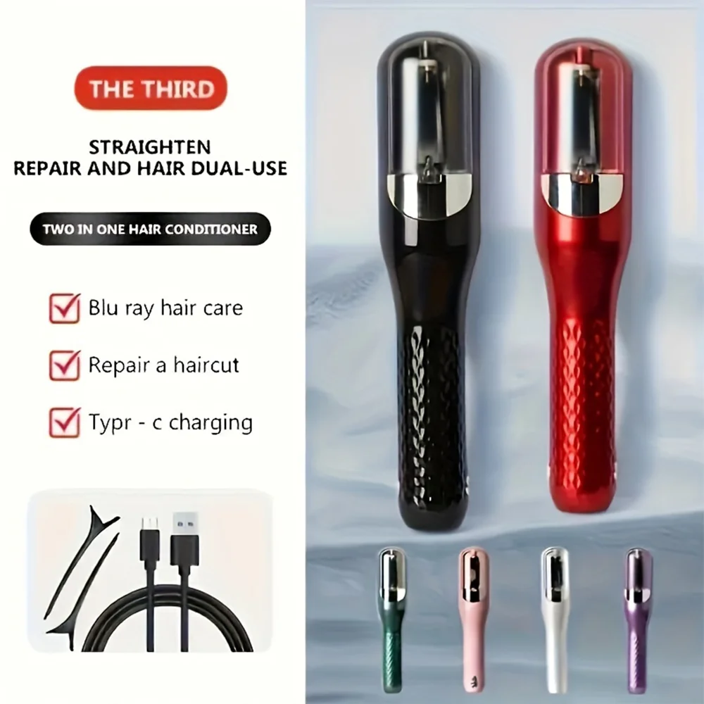 1pc Portable mini straightener, evenly distributed heat, hair styling tool, lightweight travel friendly design