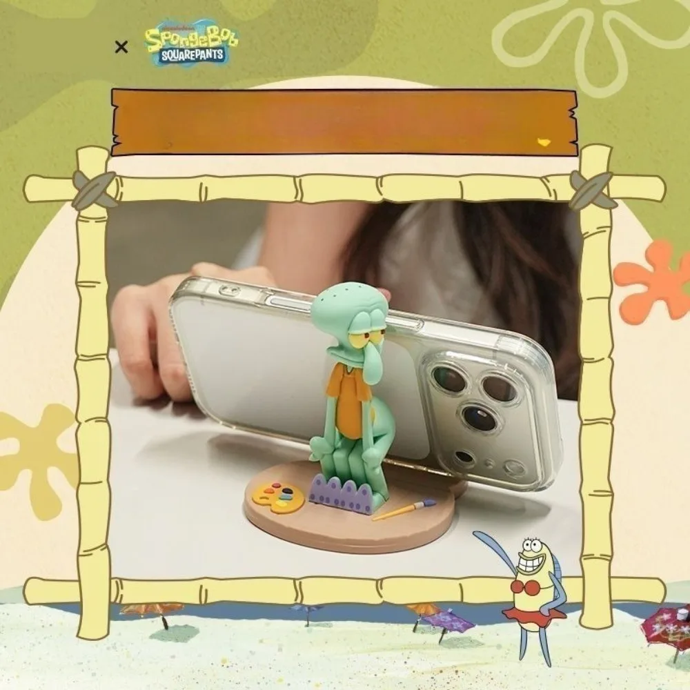SpongeBob Squidward Phone Holder Stand Funny Abstract Cartoon Desk Decor Birthday Gift - view 6