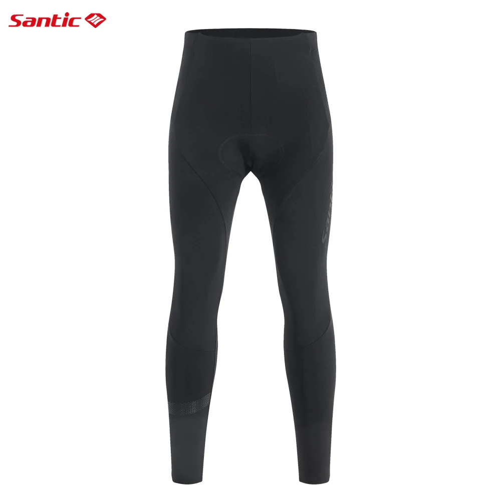 Santic Heren Fleece Lange Broek 6 Uur Gewatteerde Herfst Winter Thermische Outdoor Sport Fietsbroek MTB Road Riding Biker broek
