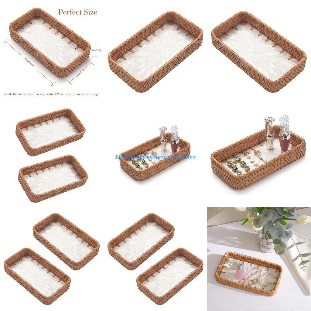 

E56A Handwoven User Friendly Jewelry Display Tray Sturdy Design Storage Solution