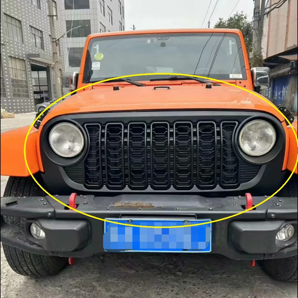 

2024 New Front Grille ABS Style Grill for Jeep for Wrangler JK 2007-2017 J400 LantSun