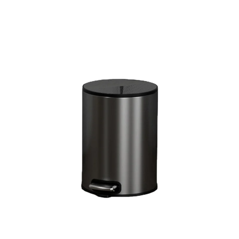 Waste Bin Touchless Black  Aesthetic Charms Food Storage Basket Bucket Dustbin Ecoco Office Kitchen Lixeira Home Garden Bins