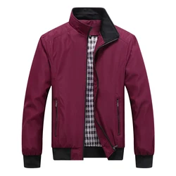 Nowa wiosna jesień Casual jednolita moda cienka kurtka w stylu Bomber męska kurtka nowość kurtka bejsbolówka męska kurtka L-5XL Top 6XL