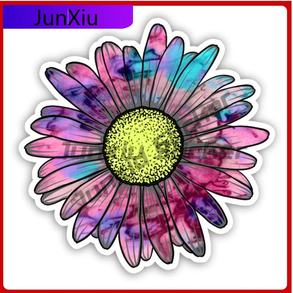 

Daisy Flower Cotton Candy Tie Dye Sticker Car Motorcycle Bicycle Skateboard Laptop Luggage Decals Bumper Stickers Waterproof Pvc