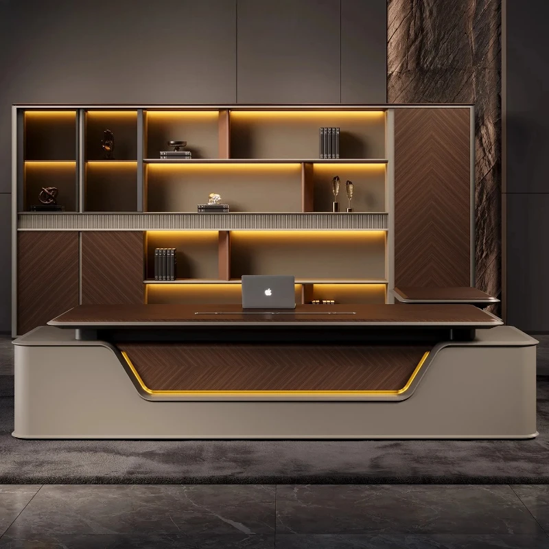 

B Premium boss table, desk supervisor table, high-end wood grain desk