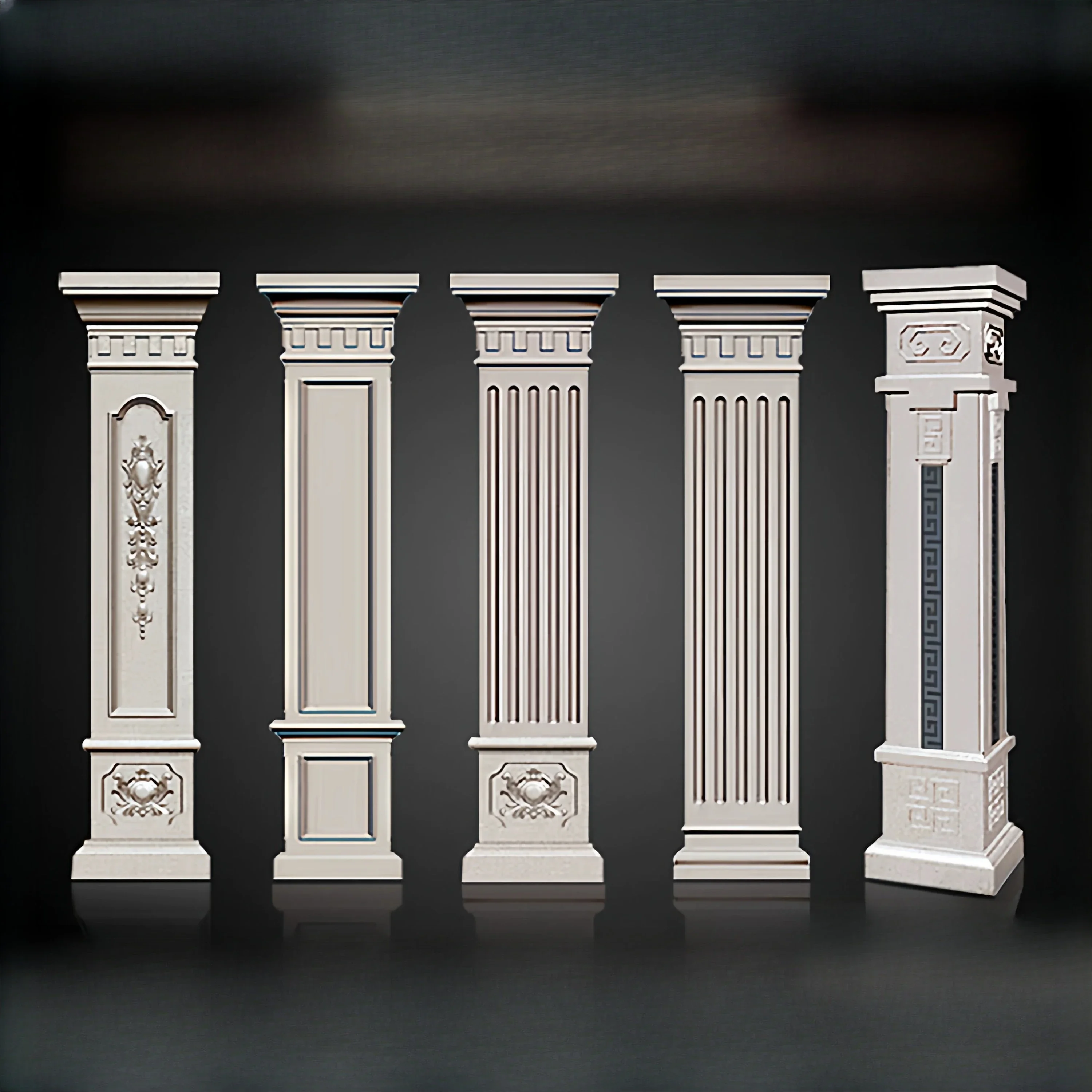 Roman column mold square column European villa gate architectural formwork decorative modeling cement pillar square model