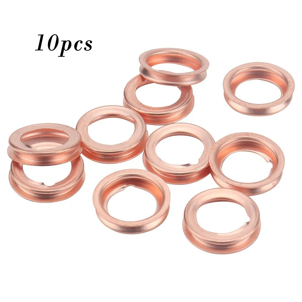 10×Metal Oil Drain Plug Crush Washer Gasket 11026-01M02# For Nissan- Altima-/Frontier- 2010-2011 Car Oil Drain Plug Crush Washer