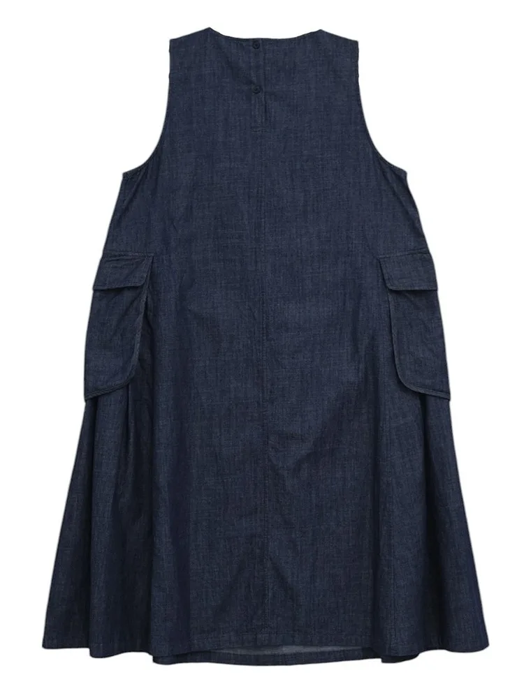 Lose Jeansweste Dr. Damen Sommer 2025, erschwingliches, faules Schichtungsdesign, A-Linien-Rock, koreanischer Stil, lässig, Ele Dr