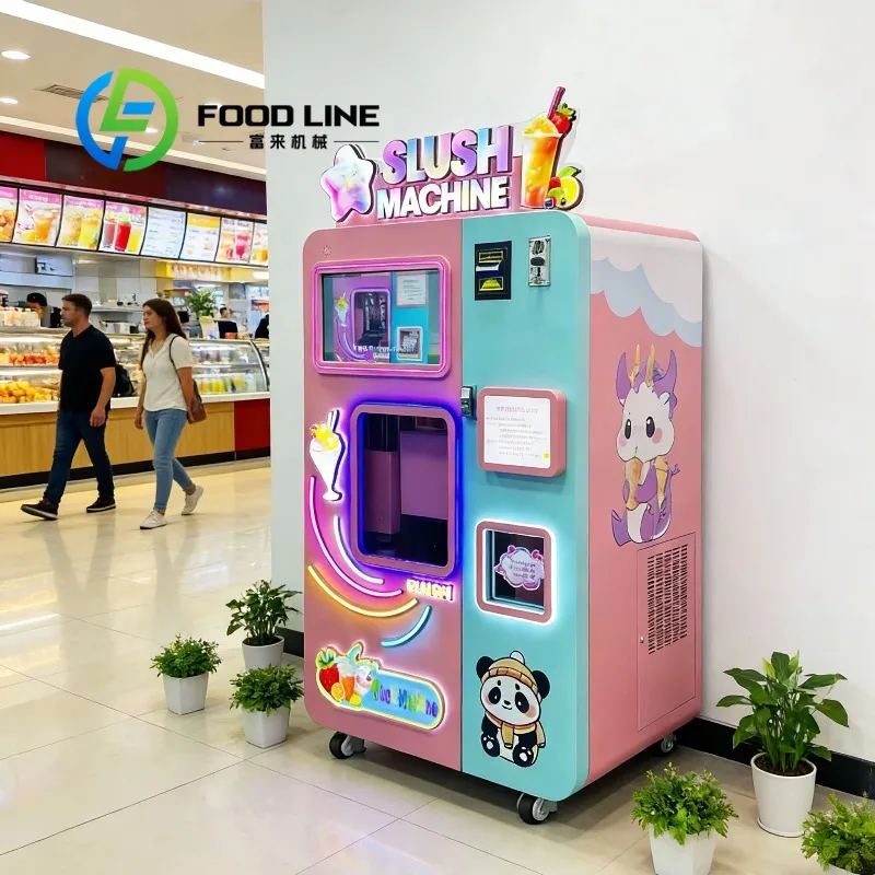 Gym Club Slush Vending Machine Low Sugar Flavor Options Available Supply Refreshing Cold Slush Hydration And Leisure Consumption