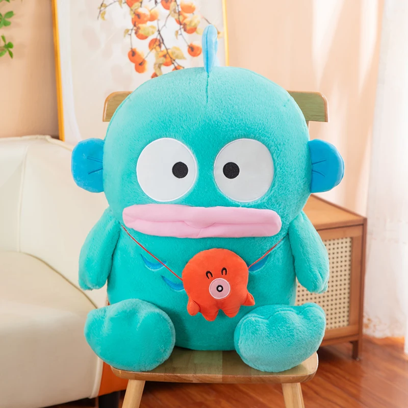 Tamanho grande sanrio hangyodon dos desenhos animados brinquedo de pelúcia hanton bonecas de pelúcia jogar travesseiro presente aniversário crianças amigos decoração do dia das bruxas