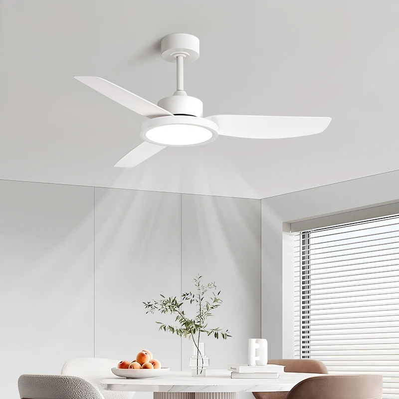 New Led Fan Light Modern White Ceiling Fan Chandelier For Home Office Patio Indoor Lighting Fixtures Ventilador De Techo 선풍기 실링팬