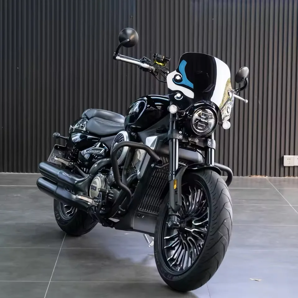 Customized Retro Style ABS Plastic Windshield Cover and Headlight Fairing For KOVE 625V Lancer Motorcycles Unique Vintage Design