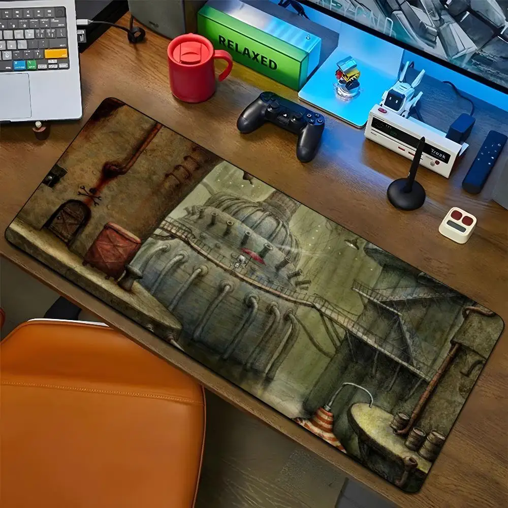 Machinarium Mouse Pad Cartoon Lockedge Large Gaming Pad Computer Gamer Keyboard Mat Desk Mousepad PC Desk Pad