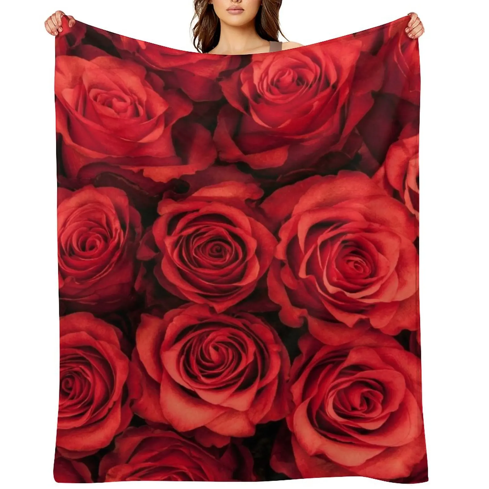 

Red Roses Throw Blanket Beautifuls Blankets Sofas Of Decoration valentine gift ideas cosplay anime Blankets
