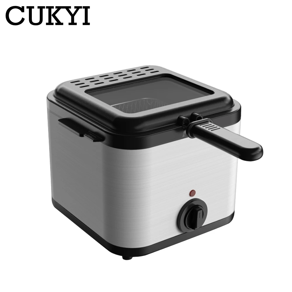 مقلاية كهربائية منزلية/تجارية من CUKYI ماكينة القلي 2.5L مع صانع البطاطس المقلية أداة شواء الدجاج المقلي 110/220 فولت