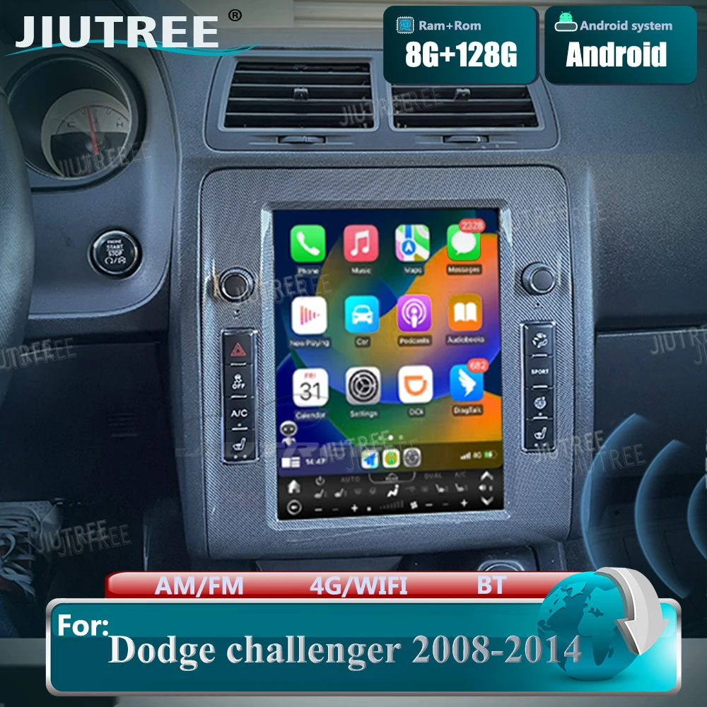 

Android 128 ГБ для Dodge Challenger 2008 2009-2014 Автомобильный радиоприемник CarPlay Навигация Мультимедийный плеер Видео головное устройство