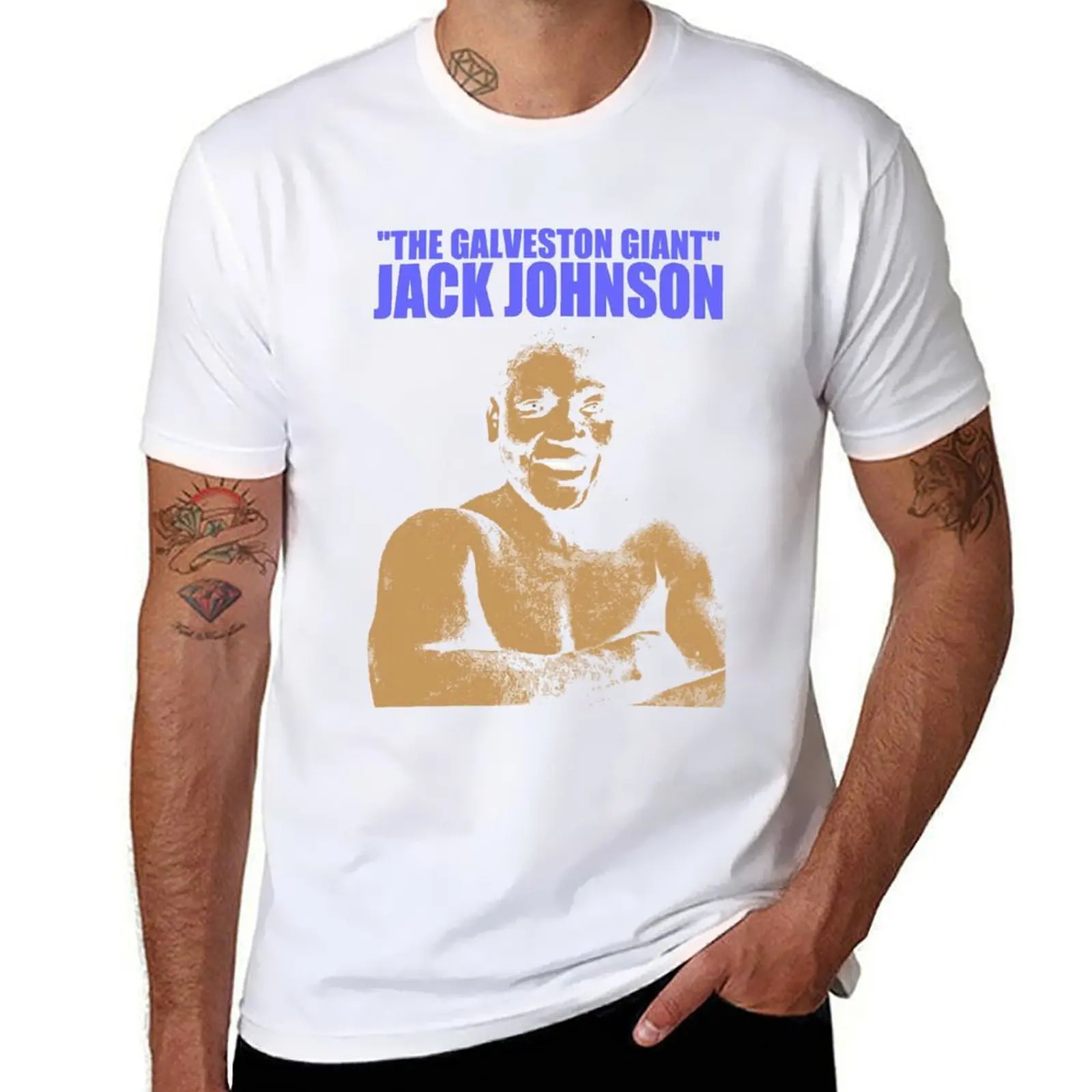 

JACK JOHNSON (THE GALVESTON GIANT)-2 T-Shirt man t shirts graphic t shirt man luxury T-Shirt