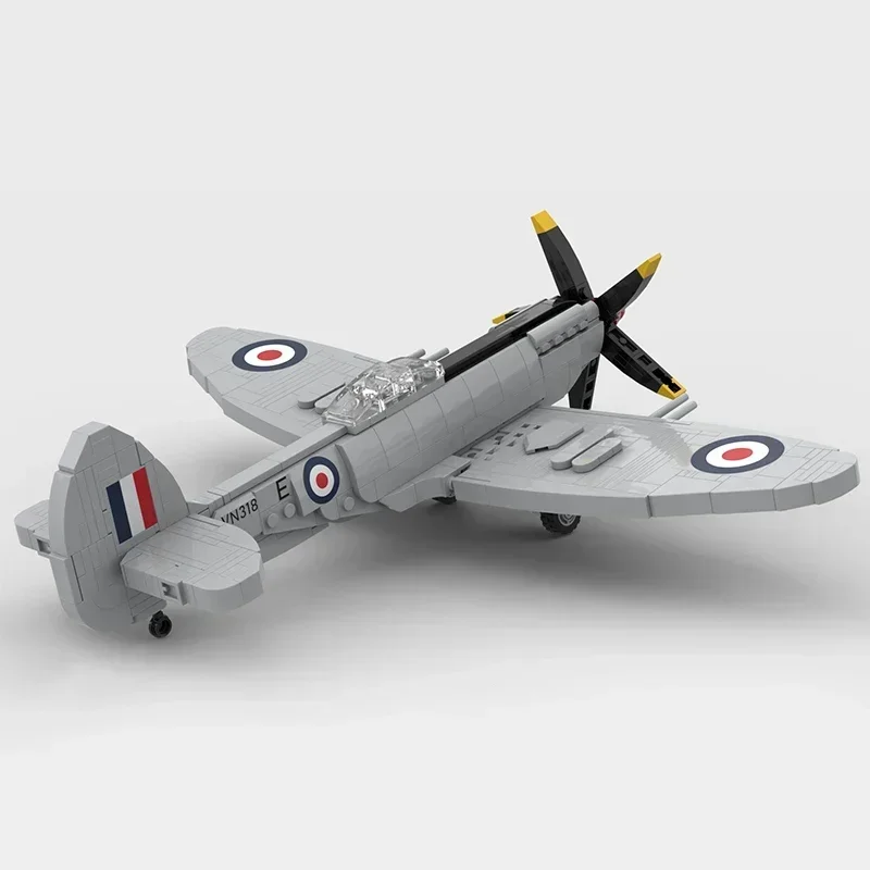 Moc Building Bricks Military Fighter Model 1:35 Spitfire FMK.24 Technology Modular Blocks Gifts Christmas Toys DIY Sets Assembly