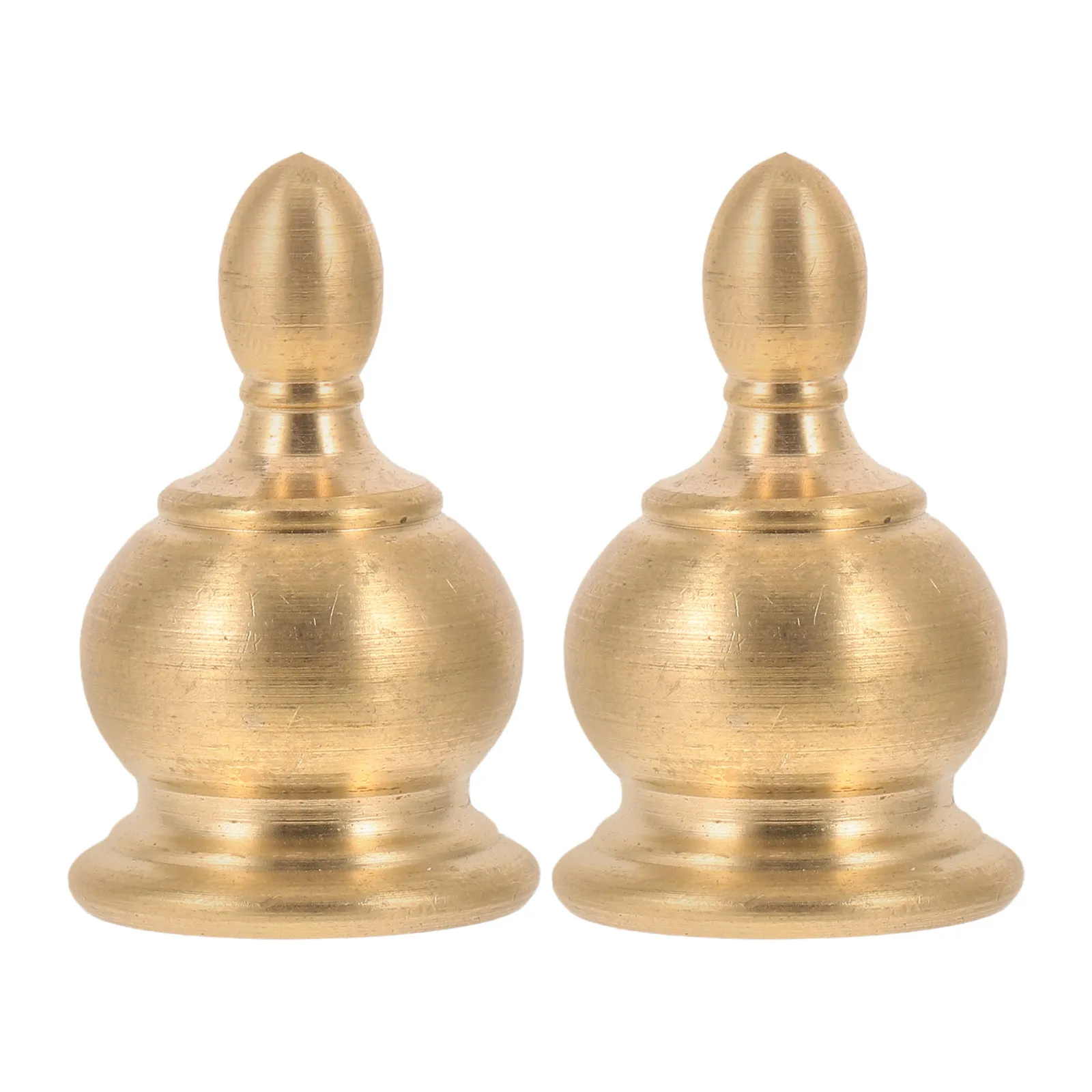 

2Pcs Premium Copper Light Finial Knob Elegant Polished Lamp Finial Cap Decoration for Vintage Modern Table Lamps Lamp Shade