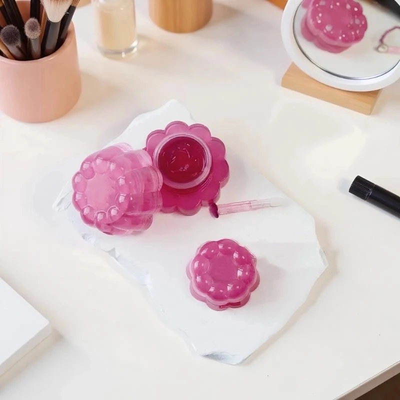 4g caixa de creme facial caixa de bálsamo labial com colher de silicone garrafas recarregáveis mini frasco vazio cosmético potes maquiagem recipiente de cuidados com a pele