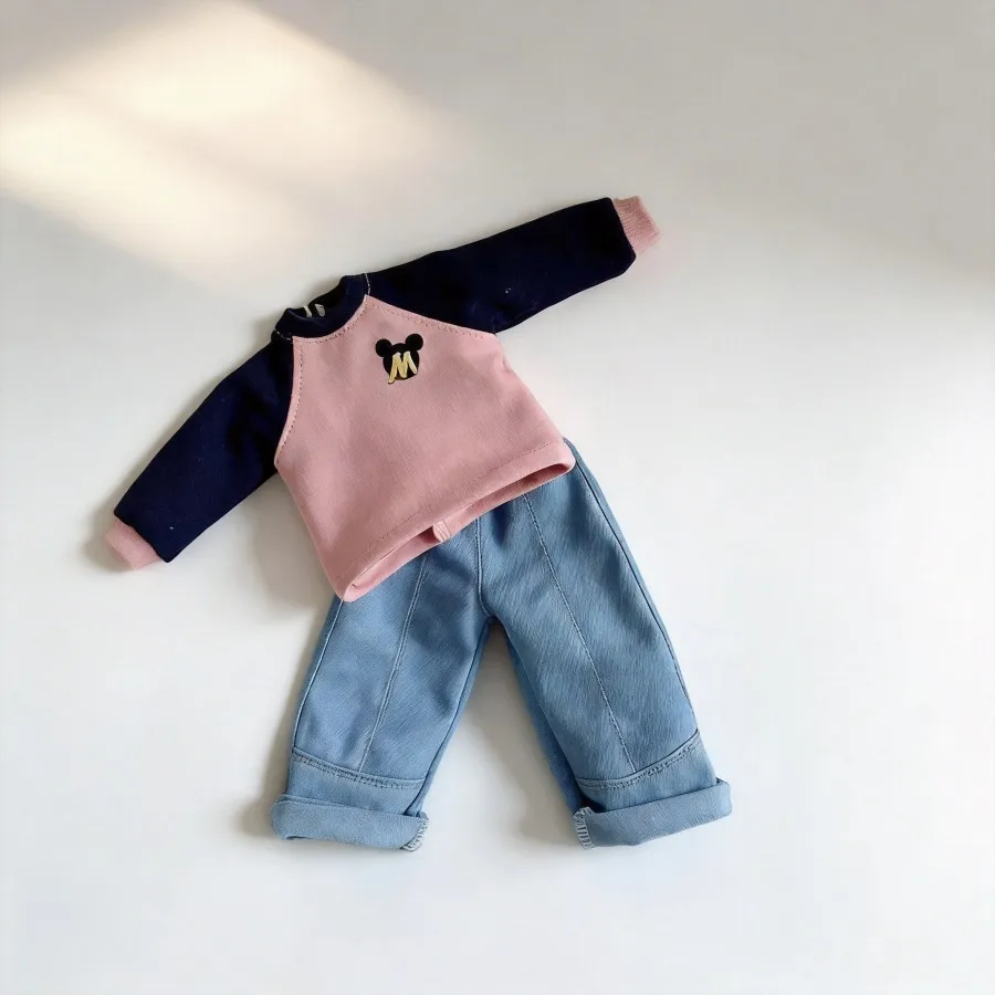 

1/6 30cm BJD Doll Clothes Casual Trendy Style Hoodie+Jeans+T-shirt Daily Outfit for BJD Doll