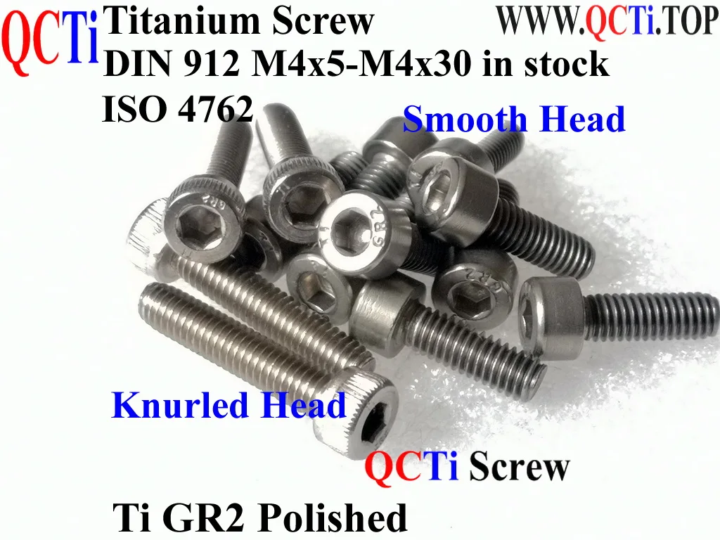 DIN 912 M4 Titanium screws M4x4 M4x5 M4x6 M4x8 M4x10 M4x12 M4x14 M4x16 M4x20 M4x22 M4x25 M4x30 ISO 4762 Socket Head Hex 3Driver