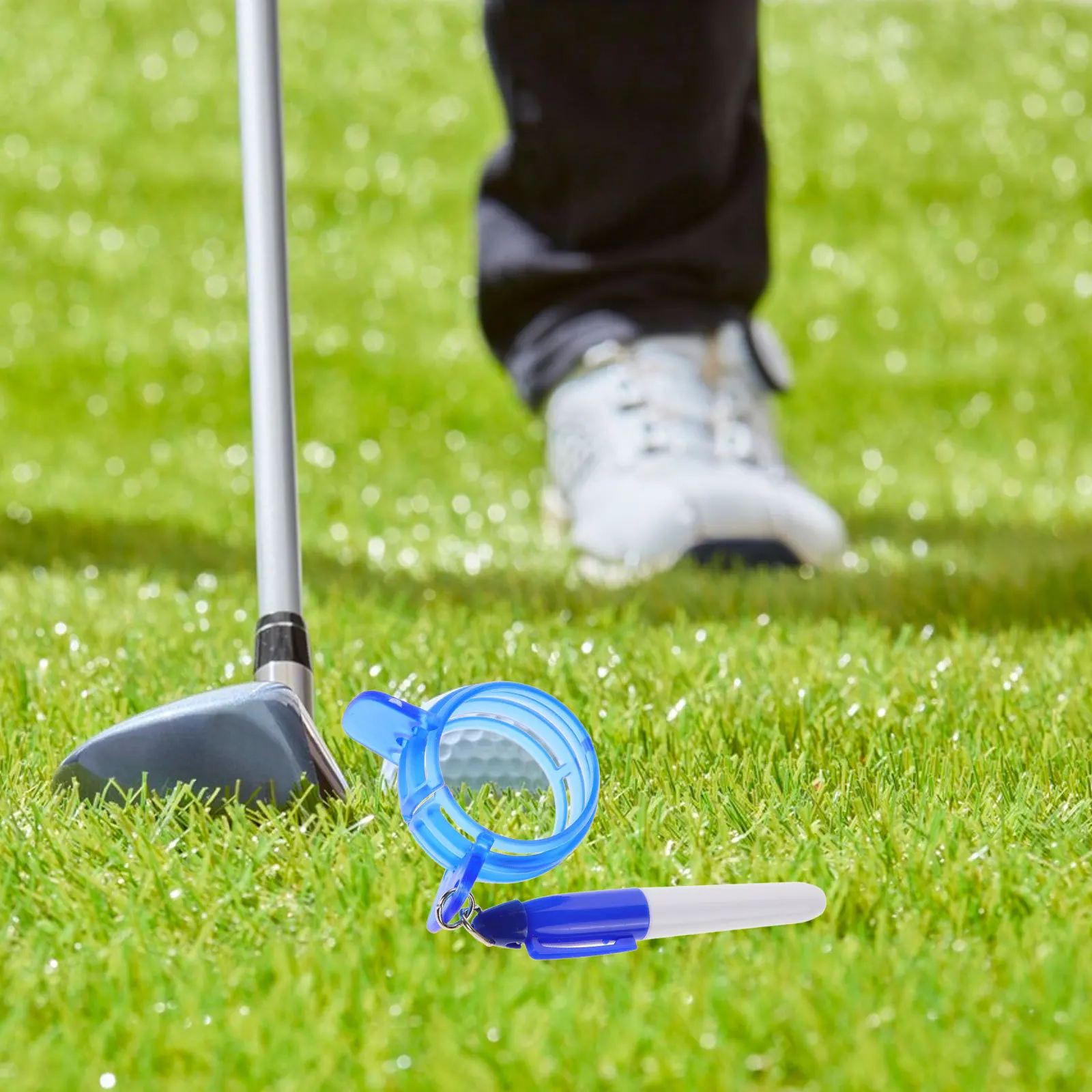 1 مجموعة كرة جولف محاذاة ماركر أداة قابلة لإعادة الاستخدام البلاستيك الاستنسل لممارسة وضع دقيق المحمولة لوازم الغولف في الهواء الطلق