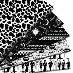 Black Series Horror Geometry Printed Polyester Pure Cotton Material Patchwork Tissue Sewing Quilting Fabrics Needlework DIY