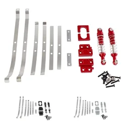 MN82 LC79 Metal Rear Axle Shock Absorber Leaf Springs and Fixed Seat Mount Bracket Set 1/12 RC Car Upgrade Parts Accessories