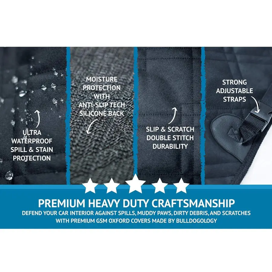 SUV Cargo Liner for Dogs 55x106 Heavy Duty Pet Trunk Cargo Cover Dog Car Seat Cover Waterproof Nonslip Dog Hair, Muddy Paws, Scr