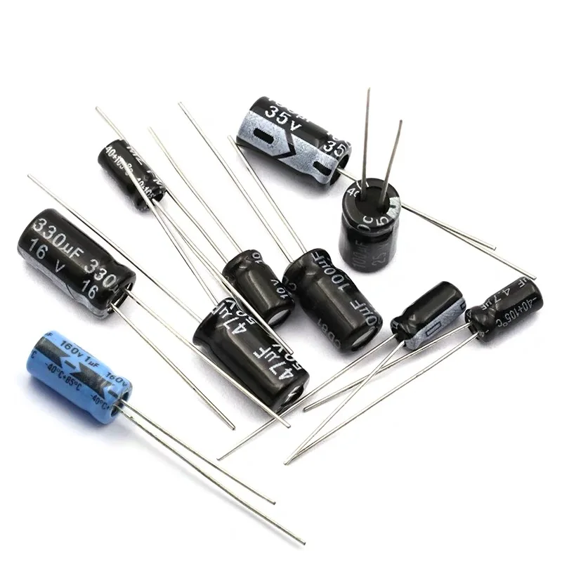 50PCS Into the aluminum electrolytic capacitor element 35 v 25 v 35 v 16 v 0.47 100 10 uf 1000 uf uf