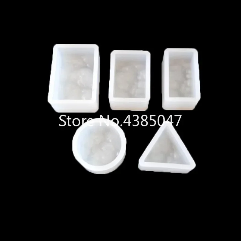 1PC Geometric Silicone Resin Casting Necklace Expoxy Mold for Making Jewelry 3D Water Ripple Cabochon Jewelry Tools