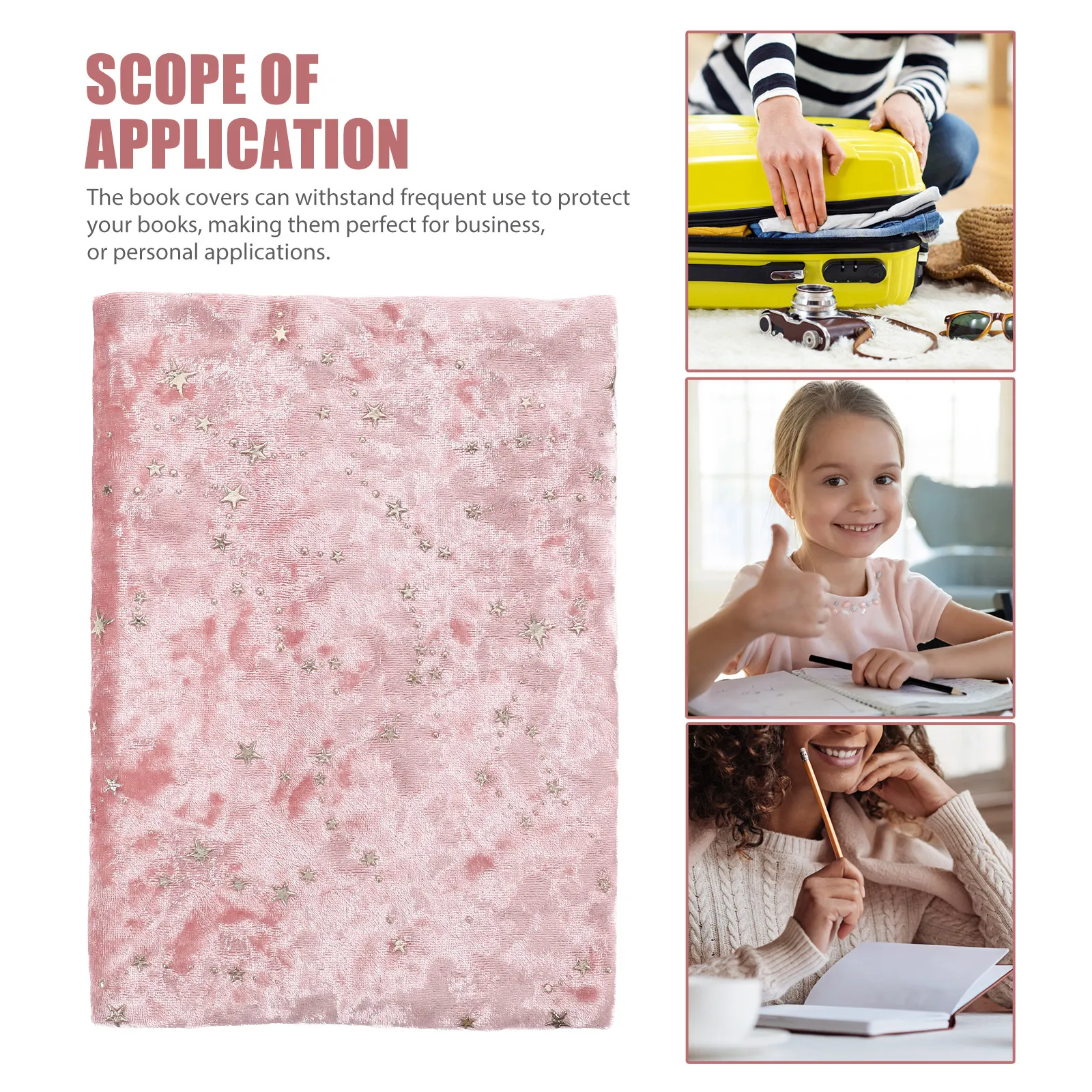 Exquisite Book Sleeve Protective Cloth Cover for Textbook Notebook Anti-Grease Dirt Resistant Stylish Pattern Long-Lasting Book