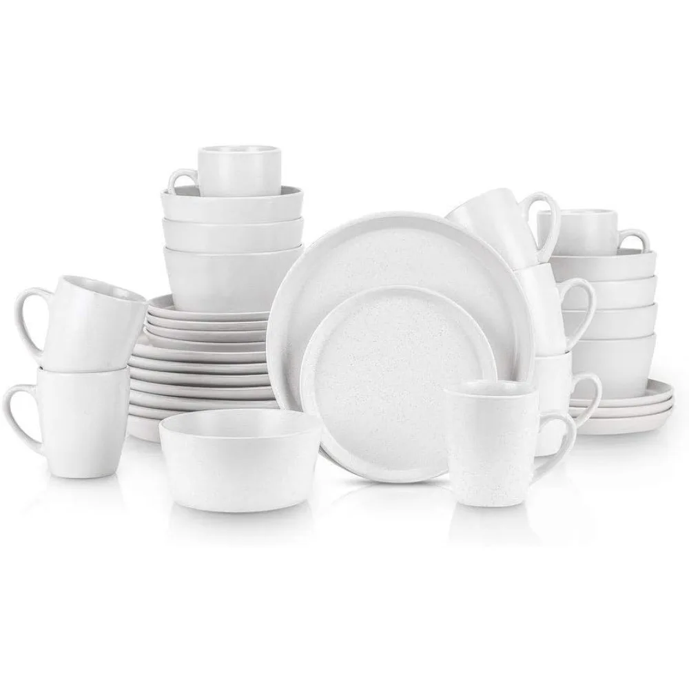 

32 Piece Tableware Set Stoneware Utensils for Kitchen Cutlery Dinner Table Dining Bar Home Garden