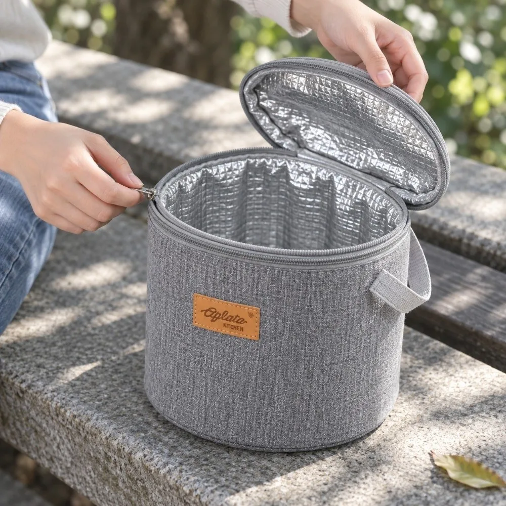 New Fresh-Keeping Insulation Bag Aluminum Foil Handbag Work Meal Bag Waterproof Insulation Layer Lunch Box Pouch School Meal
