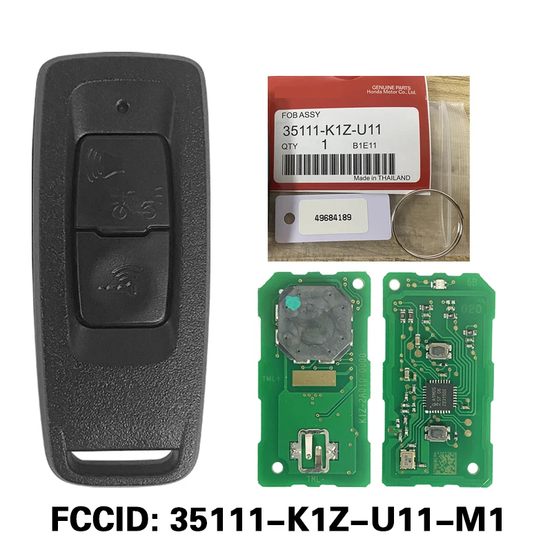 MK0019 For Honda pcx160 Motorcycle smart key 35111-K1Z-U11-M1 For Honda PCX160 FORZA NSS350 2021-2024 Chip ID47 433.92FSK