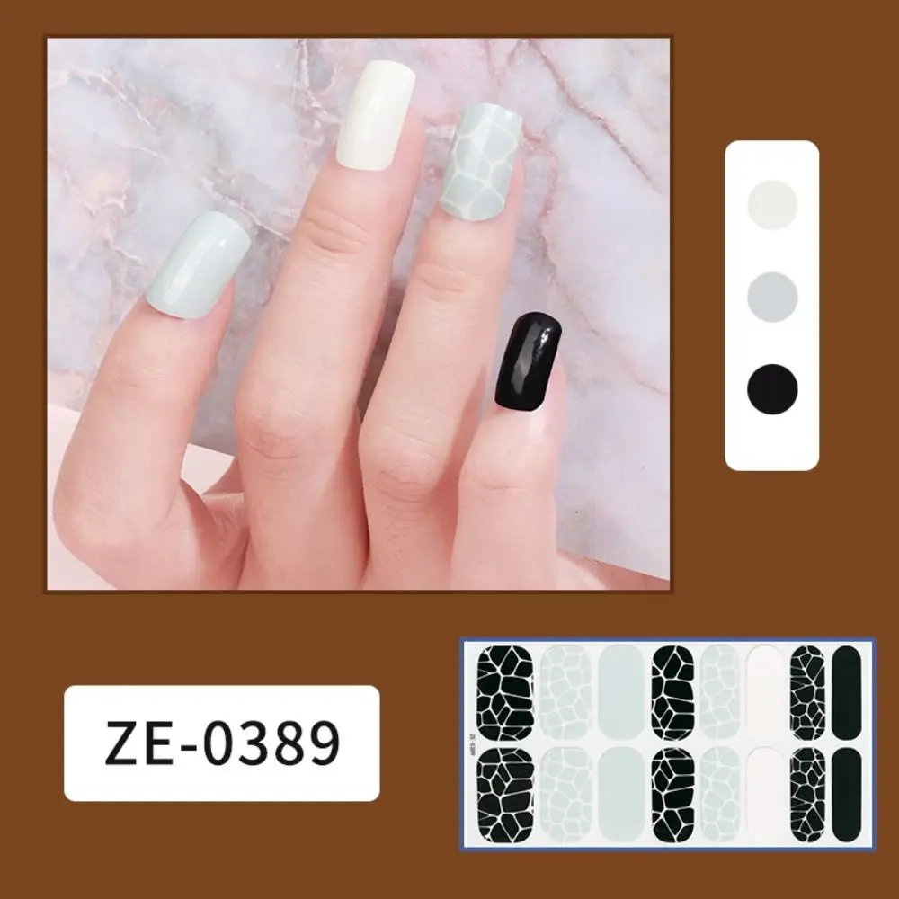5 fogli strisce adesivi per unghie in gel colori sfumati strisce di smalto gel scintillanti semplici adesivi per nail art fai da te NAil Art Making