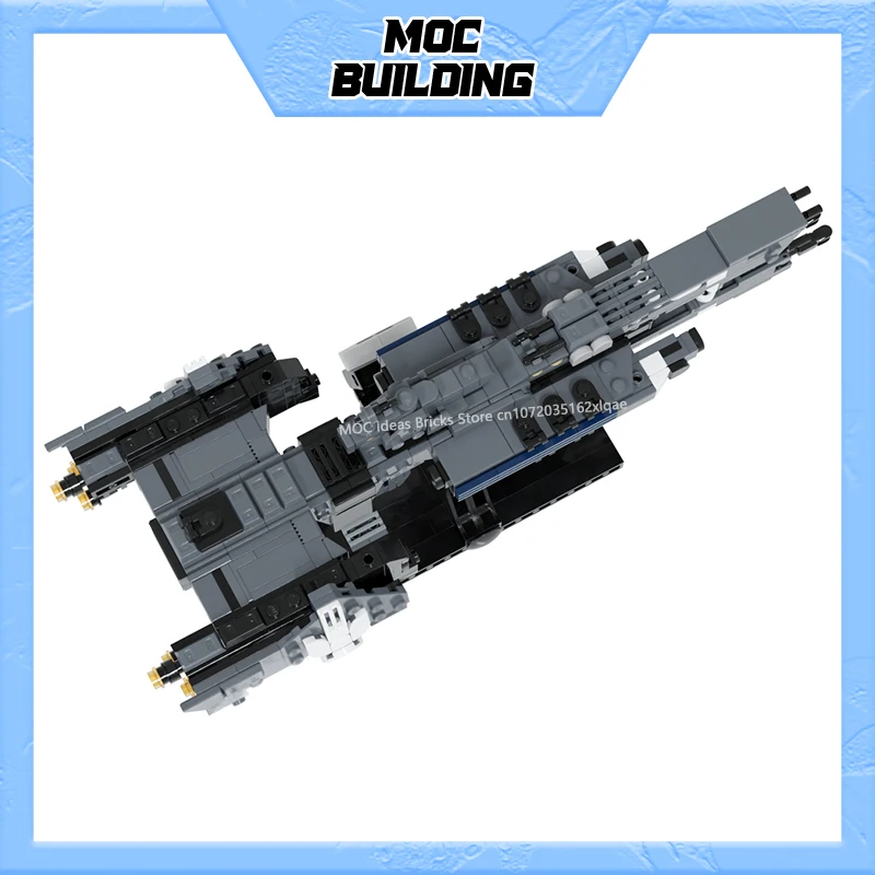 

MOC Building Blocks Space Series Movie Scene Frigate Model DIY Assemble Bricks Creative Spaceship Toys Collection Display Gifts