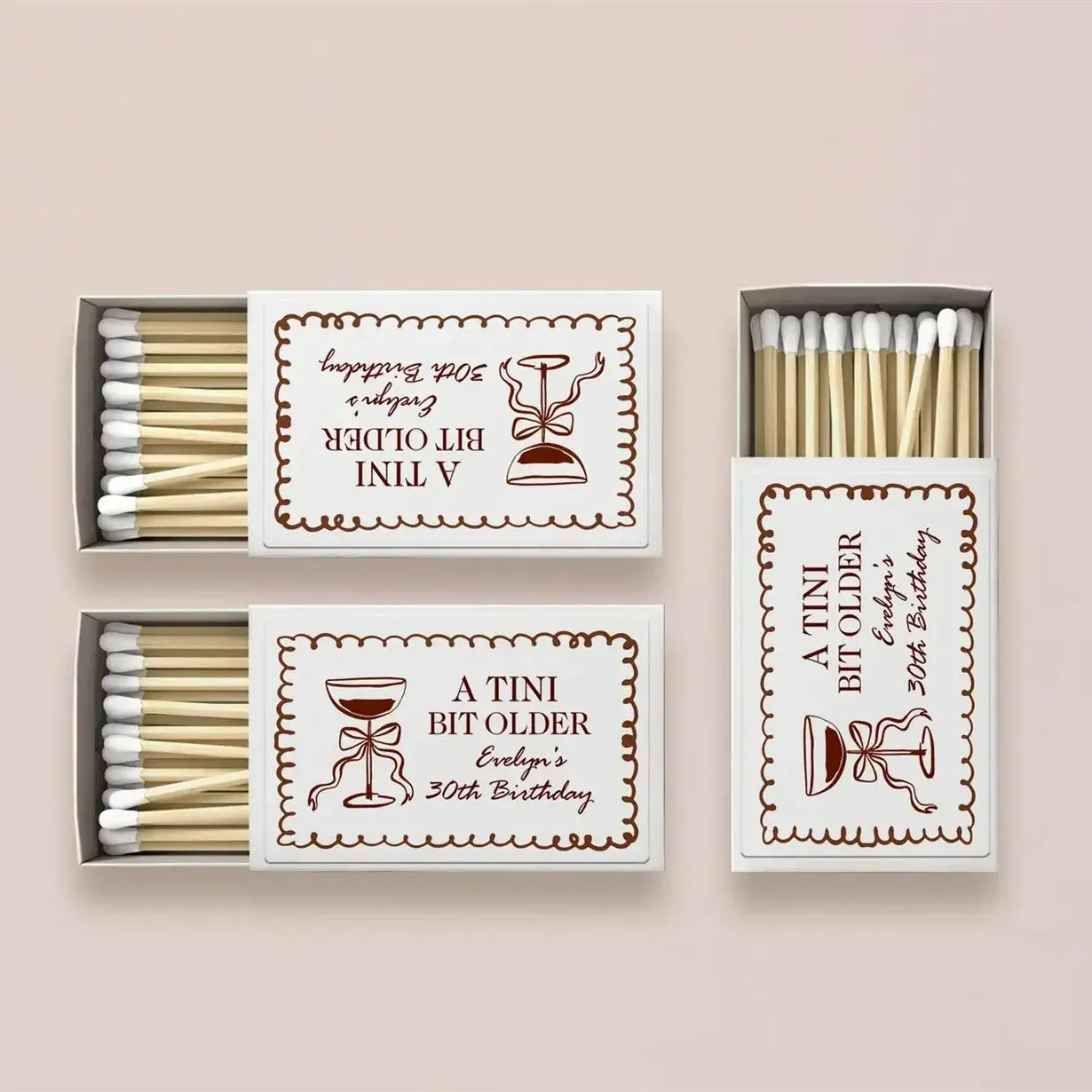 

Изготовленная на заказ коробка для дня рождения/Tini Bit Older Martini MatchBoxes/сувениры для дня рождения/С Днем Рождения/С Днем Рождения/21-й день рождения/30 т