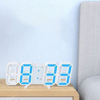 Portable Luminous 3D Digital Alarm Clock Electronic Temperature LED Desk Clock Date Display Wall Hanging Clock Garden