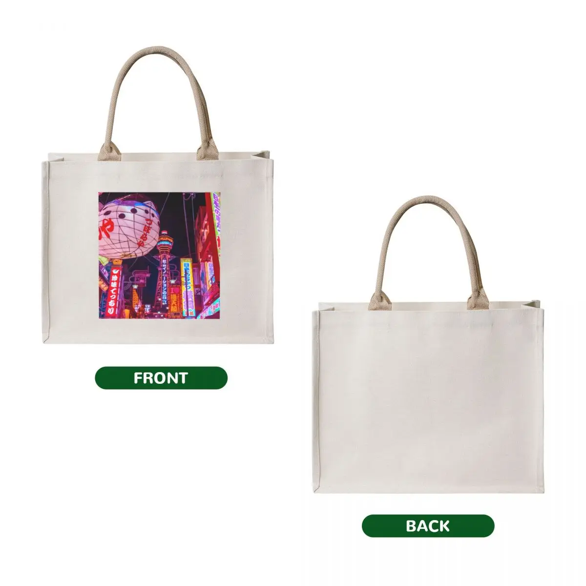 Electric Postcard From Osaka Tote Bag canvas tote tote bag woman Handbags