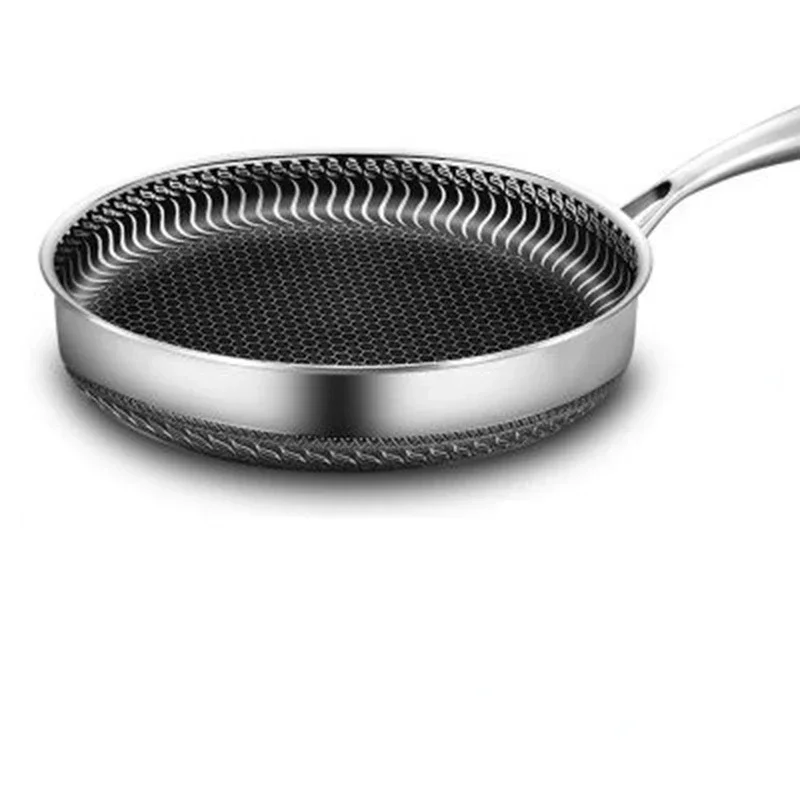 

Honeycomb Wok Non-stick Pan Without Oil Fried Steak Pot General Uncoated Pan Cookware 316 Stainless Steel Frying Pan Double-side