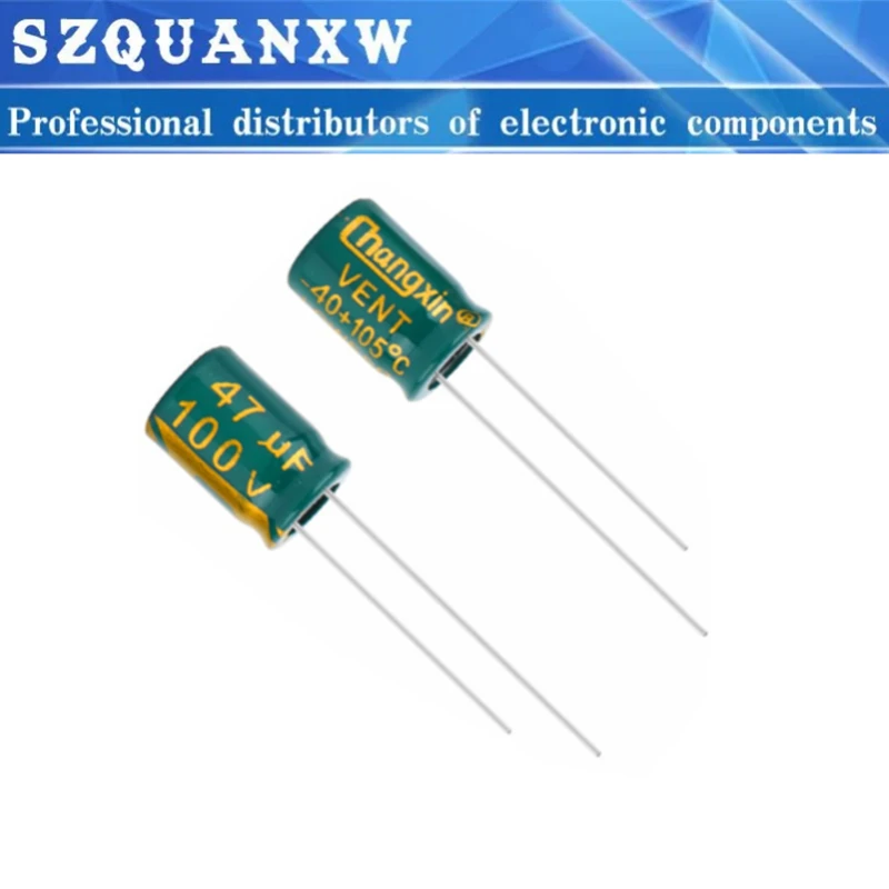 

20pcs 100V47UF 8x12mm 8*12mm Aluminum Electrolytic Capacitors 100v 47uF 8x12mm High Frequency