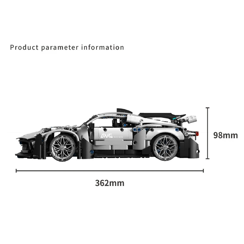 Nowy T3014 116 sztuk MOC techniczne 1:14 zdalnie sterowanym samochodowym sportowym klocki Model wyścigi cegły zabawki dla chłopców prezent urodzinowy