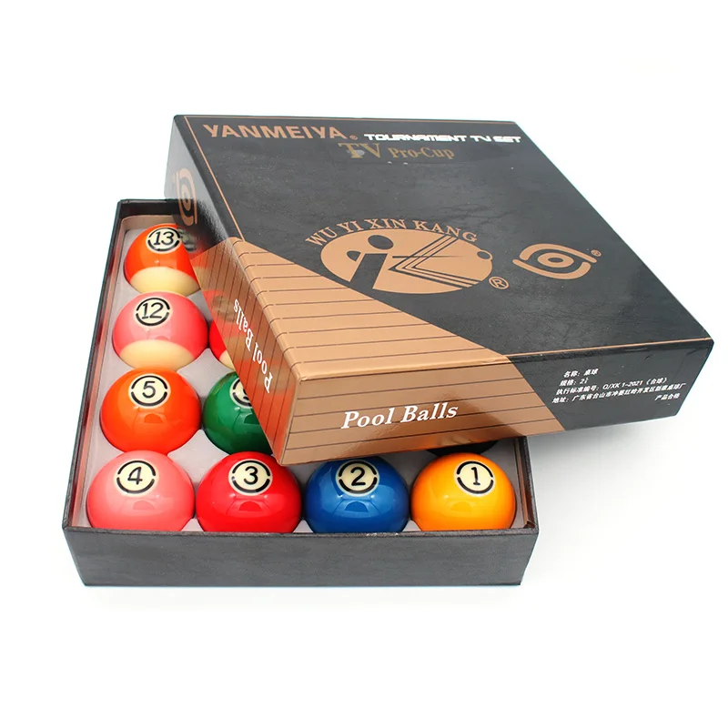 YANMEIYA – ensemble de balles de billard en résine phénolique, 57.2MM, TV Pro-Cup, 2-1/4 pouces, tournoi