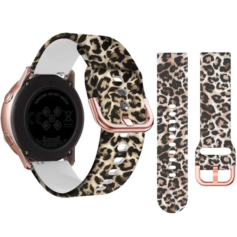 18 20 22mm Printing Silicone Strap for Samsung Galaxy Watch 7 6 5 4 40 44mm Sports Breathable Band for Huawei Watch GT2-2e-2pro