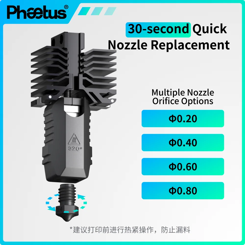 QIDI Plus4 3D 프린터용 파이터스 콘치 M6 핫엔드 고품질 엔드코트 노즐 0.2 0.4 0.6 0.8mm QIDI 3D 프린터용