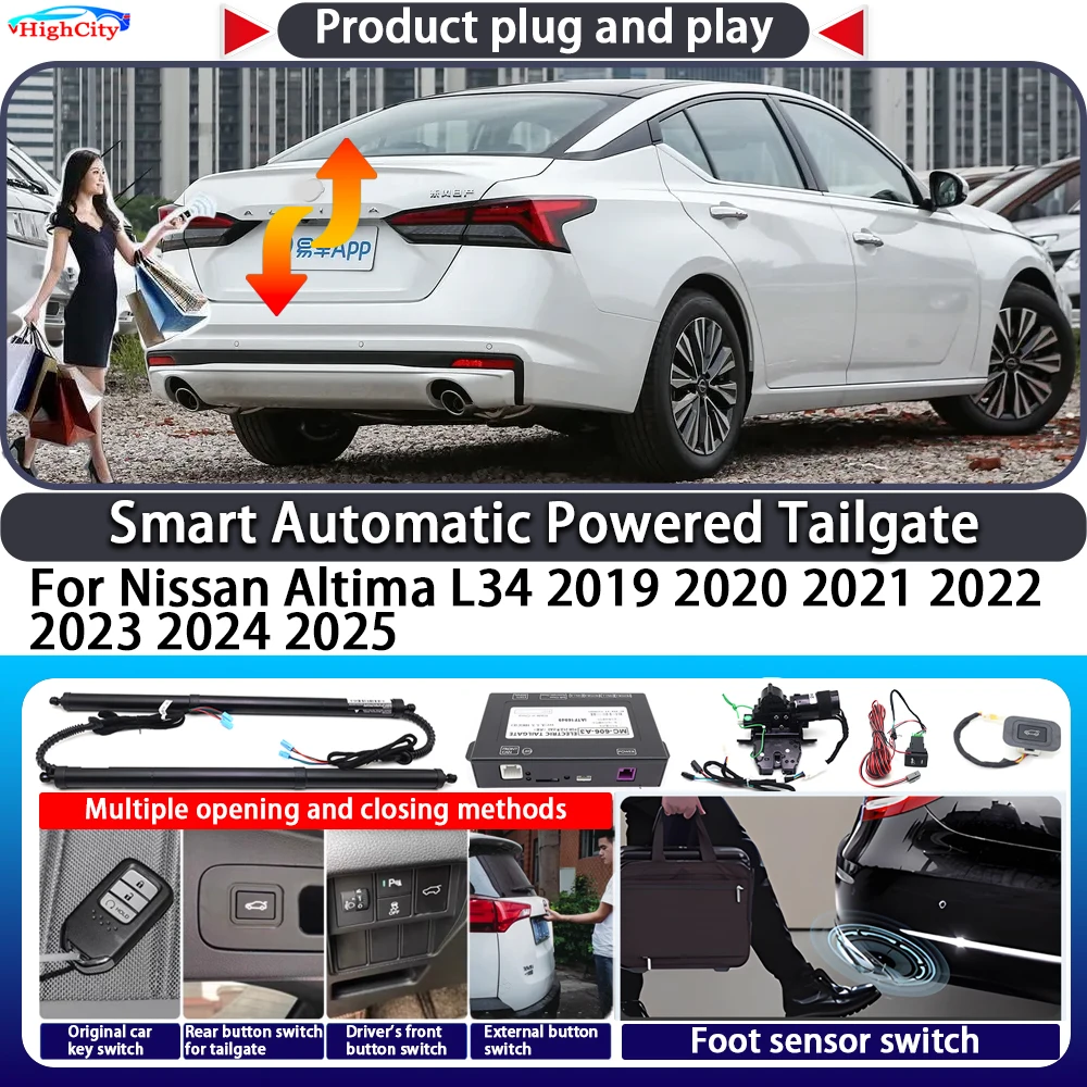 

For Nissan Altima L34 2019 2020 2021 2022 2023 2024 2025 OEM Smart Automatic Powered Tailgate Key Trunk Close Kit Power Tailgate