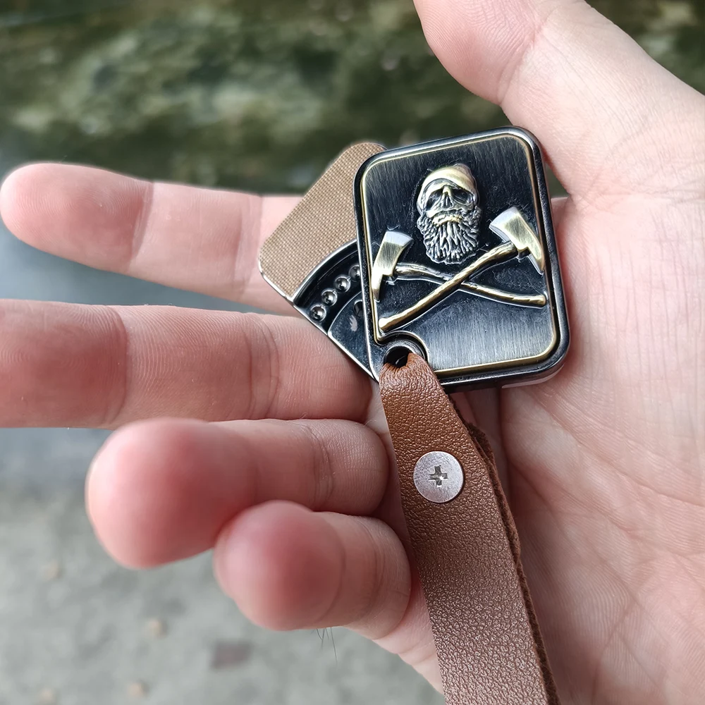 プッシュカードEDCフィジェットスピナー金属製フィジェットトイ大人のストレス解消磁気金属無限フィジェットスピナー