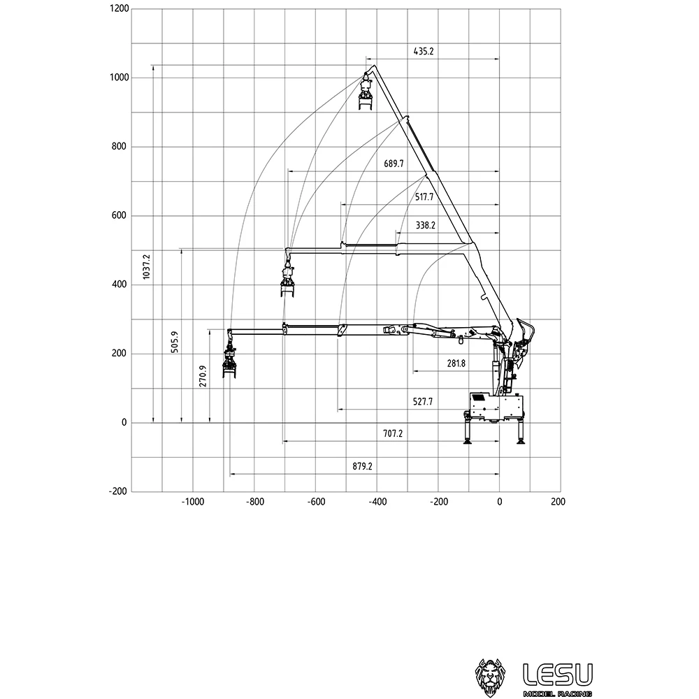 W magazynie NOWOŚĆ LESU Hydrauliczny RC Metalowy Dźwig Drewniany Malowany Zmontowany Model Sterowania Radioowego Bez Kabiny Nie Wchodzący Drewna